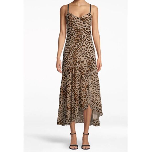 Nicole Miller Dresses & Skirts - Nicole Miller Burn Out Leopard Slip Dress